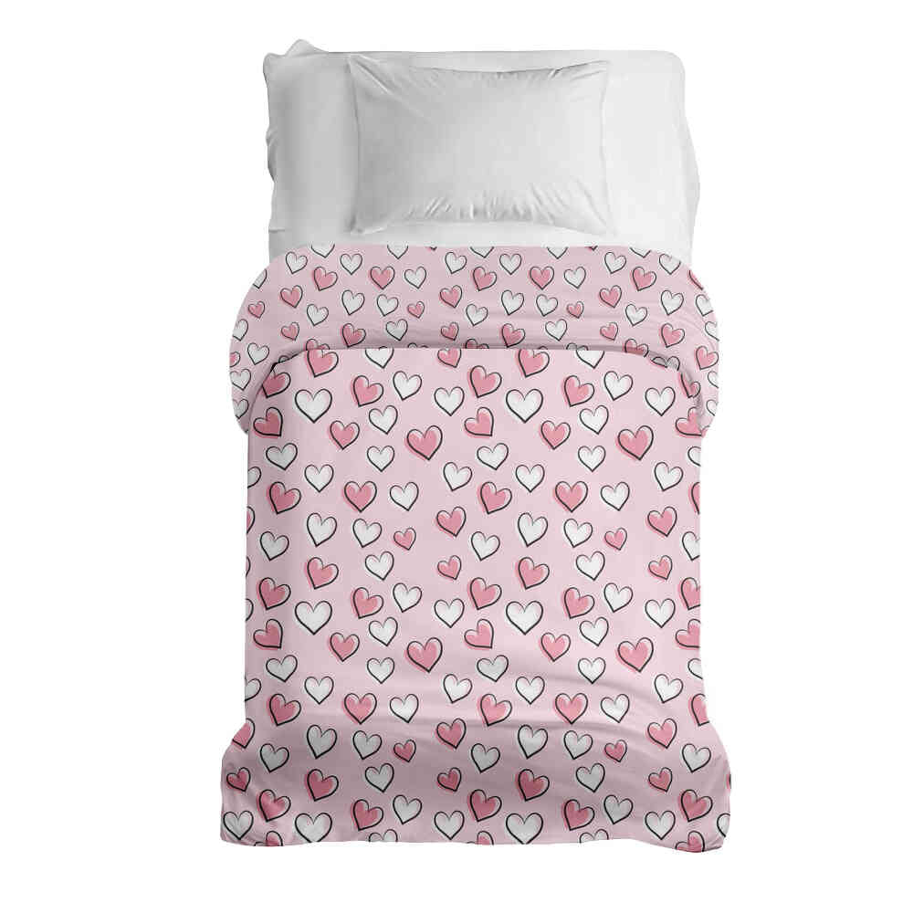 Coperta terapeutica originale - Rivestimento in cotone con dolci cuoricini