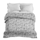 Coperta terapeutica originale - Rivestimento in cotone grigio con foglie di acero