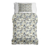 Set di biancheria da letto con coperta terapeutica motivo foglia beige