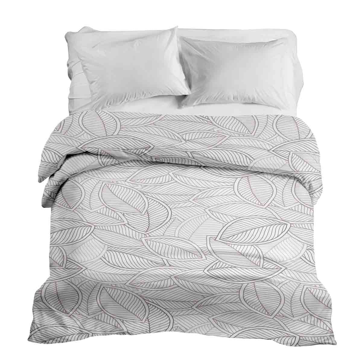 Coperta terapeutica originale - Rivestimento in cotone con foglie di palma grigie