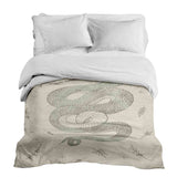 Coperta terapeutica originale - Rivestimento in cotone beige con serpente