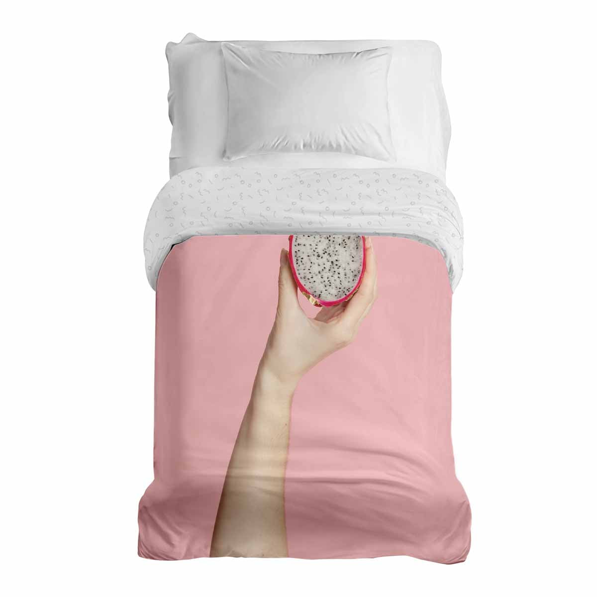 Coperta terapeutica originale - Rivestimento in cotone rosa con frutto del drago