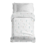 Coperta terapeutica originale - Rivestimento in cotone bianco con fiori primaverili