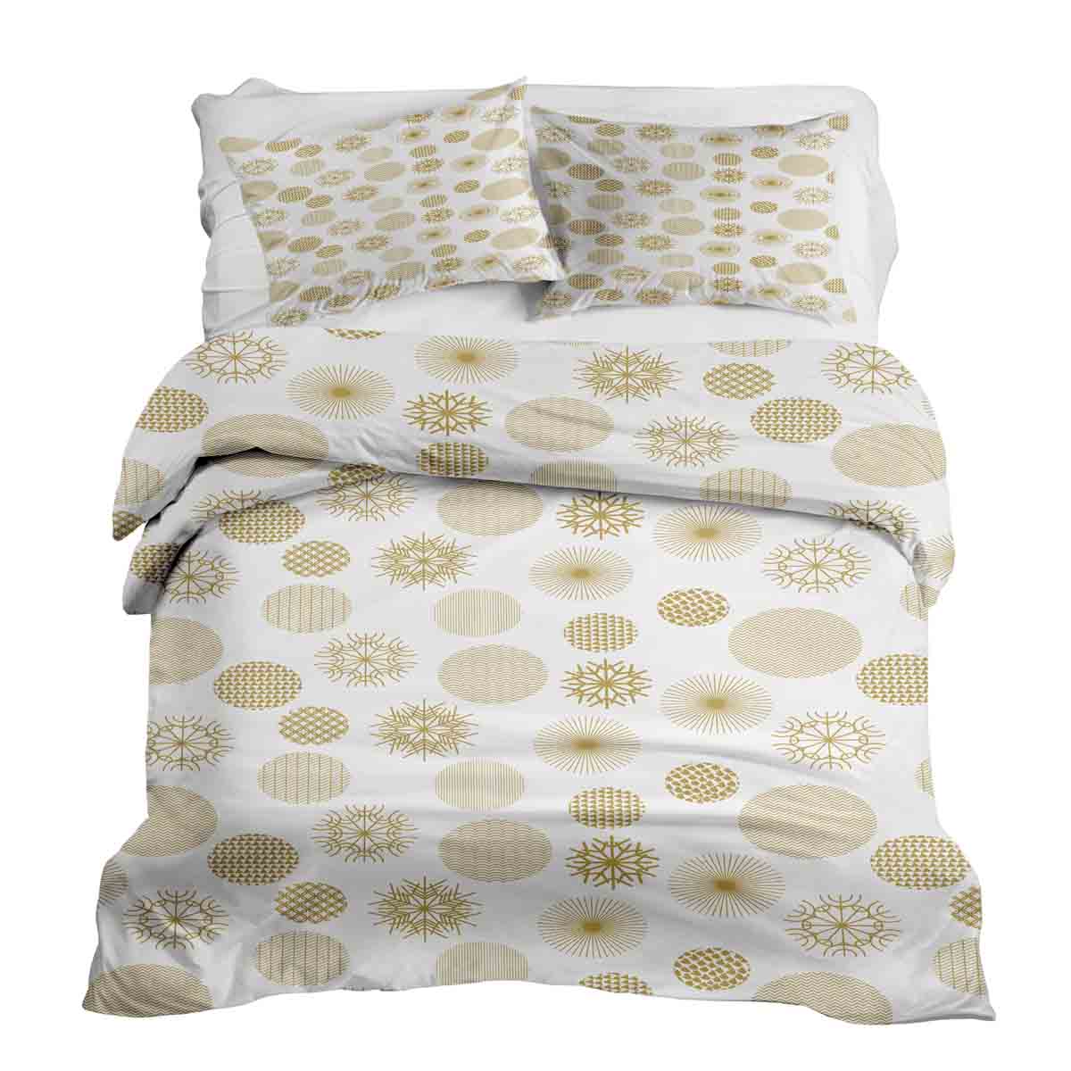 Set di biancheria da letto con coperte terapeutiche decorazioni natalizie dorate