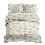 Set di biancheria da letto con coperte terapeutiche e decorazioni natalizie dorate