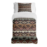 Set di biancheria da letto con coperta terapeutica marrone Norvegia