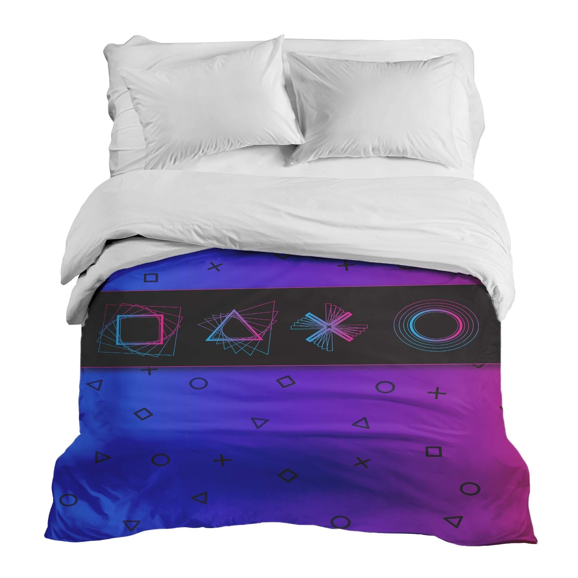 Coperta terapeutica originale - Rivestimento in cotone viola con forme