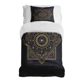 Set copripiumino coperta terapeutica nero mistico mandala