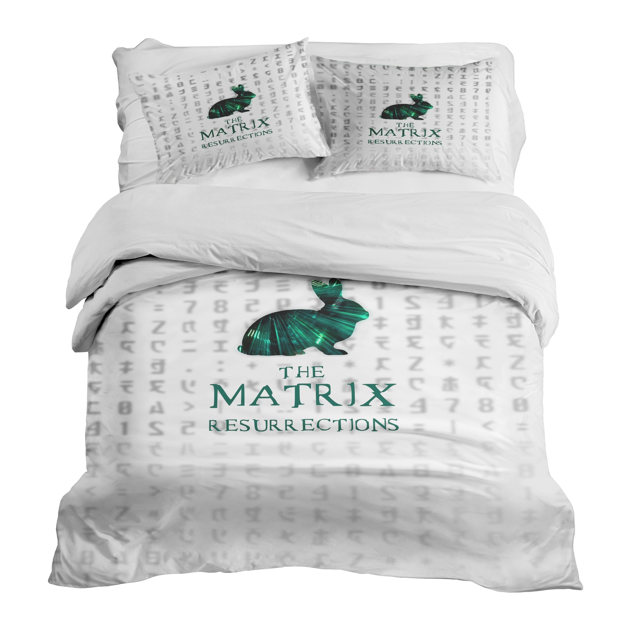 Set di biancheria da letto con coperta terapeutica bianca Matrix