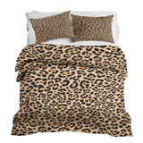 Set di biancheria da letto con coperta terapeutica stampa leopardo
