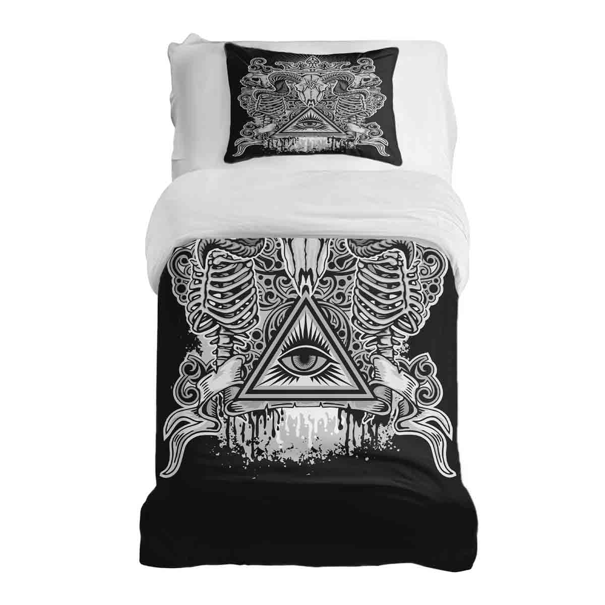 Set di biancheria da letto con coperta terapeutica nero occhio 2