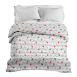 Coperta terapeutica originale - Rivestimento in cotone bianco con scritta Love