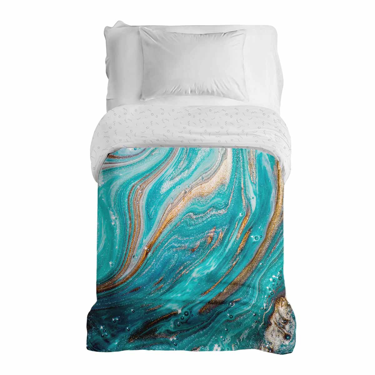 Coperta terapeutica originale - Rivestimento in cotone marmo turchese