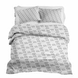 Set di biancheria da letto con coperta terapeutica bianca con gatto