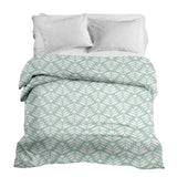 Coperta terapeutica originale - Rivestimento in cotone verde con abeti