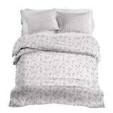 Set di biancheria da letto con coperte terapeutiche bianco con delicate rose