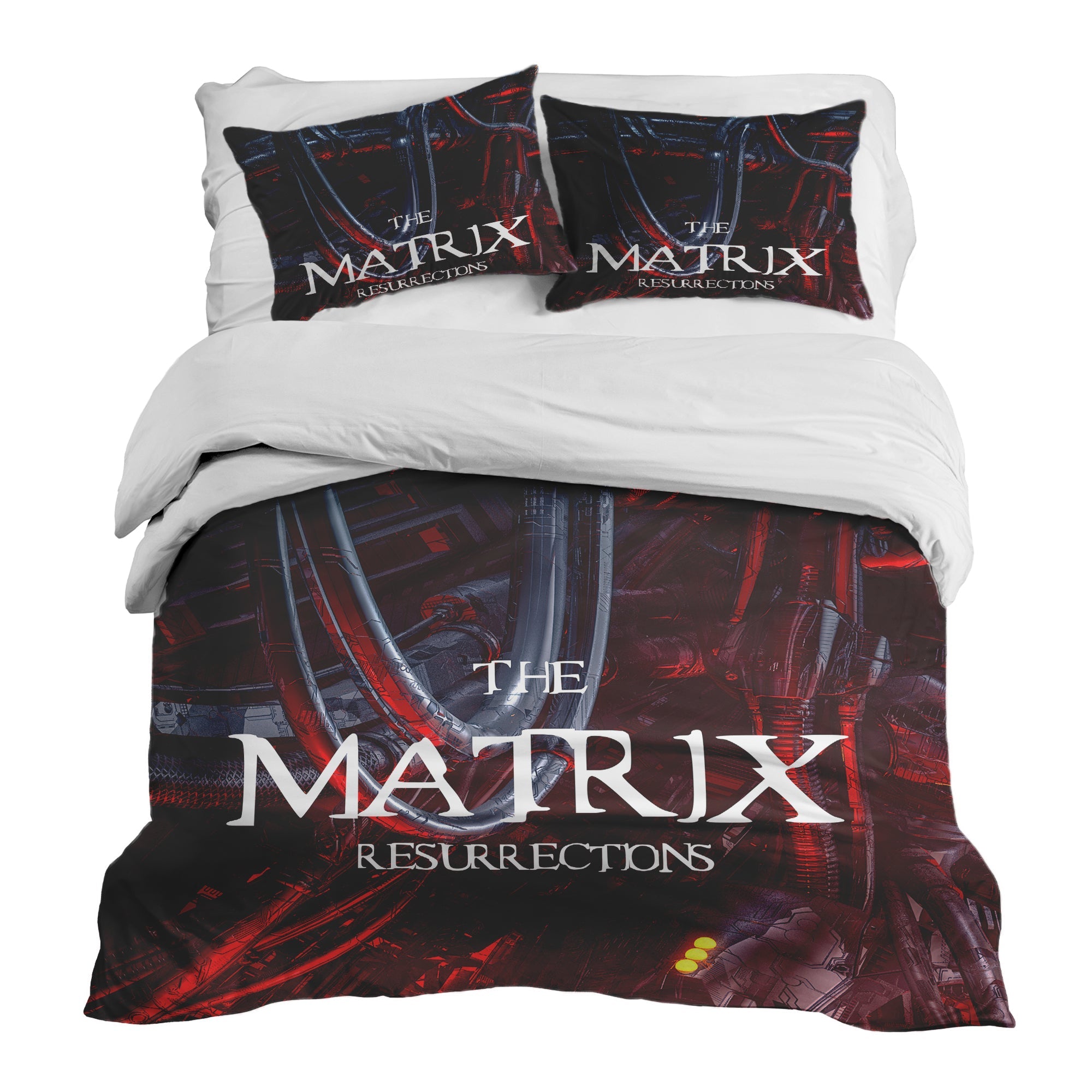 Set di biancheria da letto con coperta terapeutica rossa The Matrix