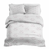 Set di biancheria da letto con coperta terapeutica bianca con gatto