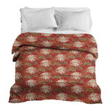 Coperta terapeutica originale - Rivestimento in cotone rosso grande fiore