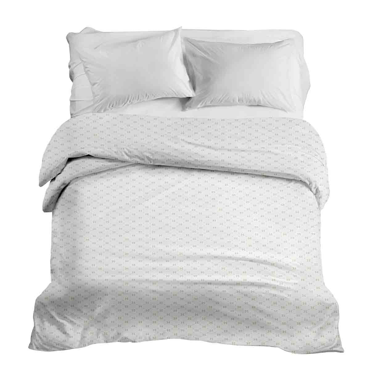 Coperta terapeutica originale - Rivestimento in cotone bianco con motivo floreale
