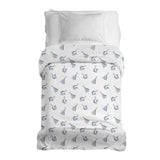 Coperta terapeutica originale - Rivestimento in cotone bianco con orecchini boho