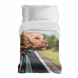 Coperta terapeutica originale - Rivestimento in cotone con cane in auto