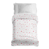 Coperta terapeutica originale - Rivestimento in cotone rosa con cuori e fiori