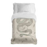 Coperta terapeutica originale - Rivestimento in cotone beige con serpente