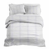 Set di biancheria da letto con coperte terapeutiche bianco con strisce viola