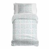 Set di biancheria da letto con coperte terapeutiche bianco con forme blu