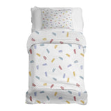 Set di biancheria da letto con coperte terapeutiche a strisce colorate