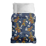 Coperta terapeutica originale - Rivestimento in cotone blu con mazzo di fiori