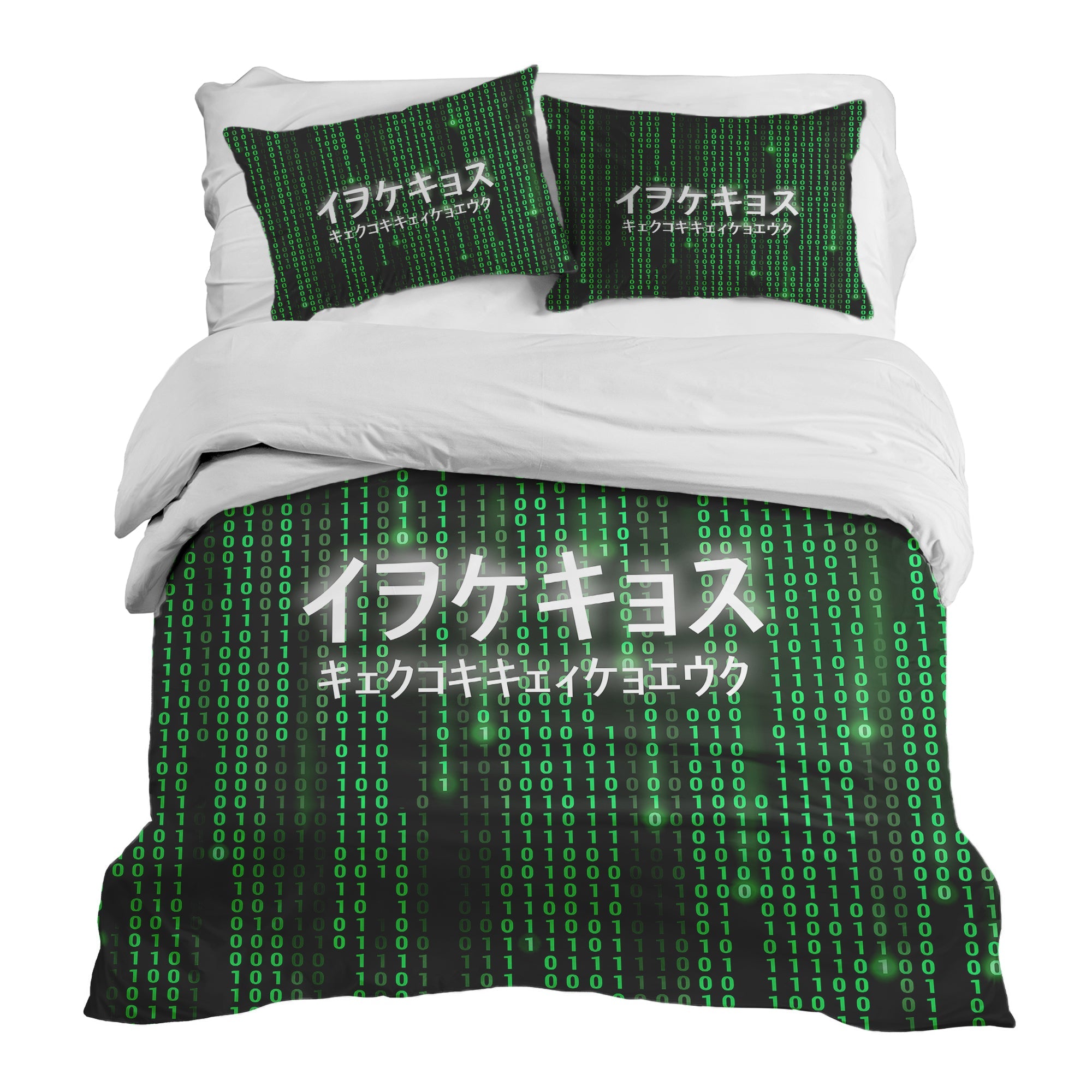 Set di biancheria da letto con coperta terapeutica verde The Matrix