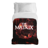 Coperta terapeutica originale - Rivestimento in cotone rosso con scritta The Matrix