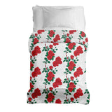 Coperta terapeutica originale - Rivestimento in cotone bianco con cespuglio di rose