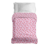 Coperta terapeutica originale - Rivestimento in cotone rosa con cuori rossi