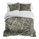 Set di biancheria da letto con coperta terapeutica bianca con paglia