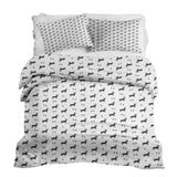 Set di biancheria da letto con coperte terapeutiche bianco con renne