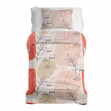 Set di biancheria da letto con coperta terapeutica beige con volto astratto