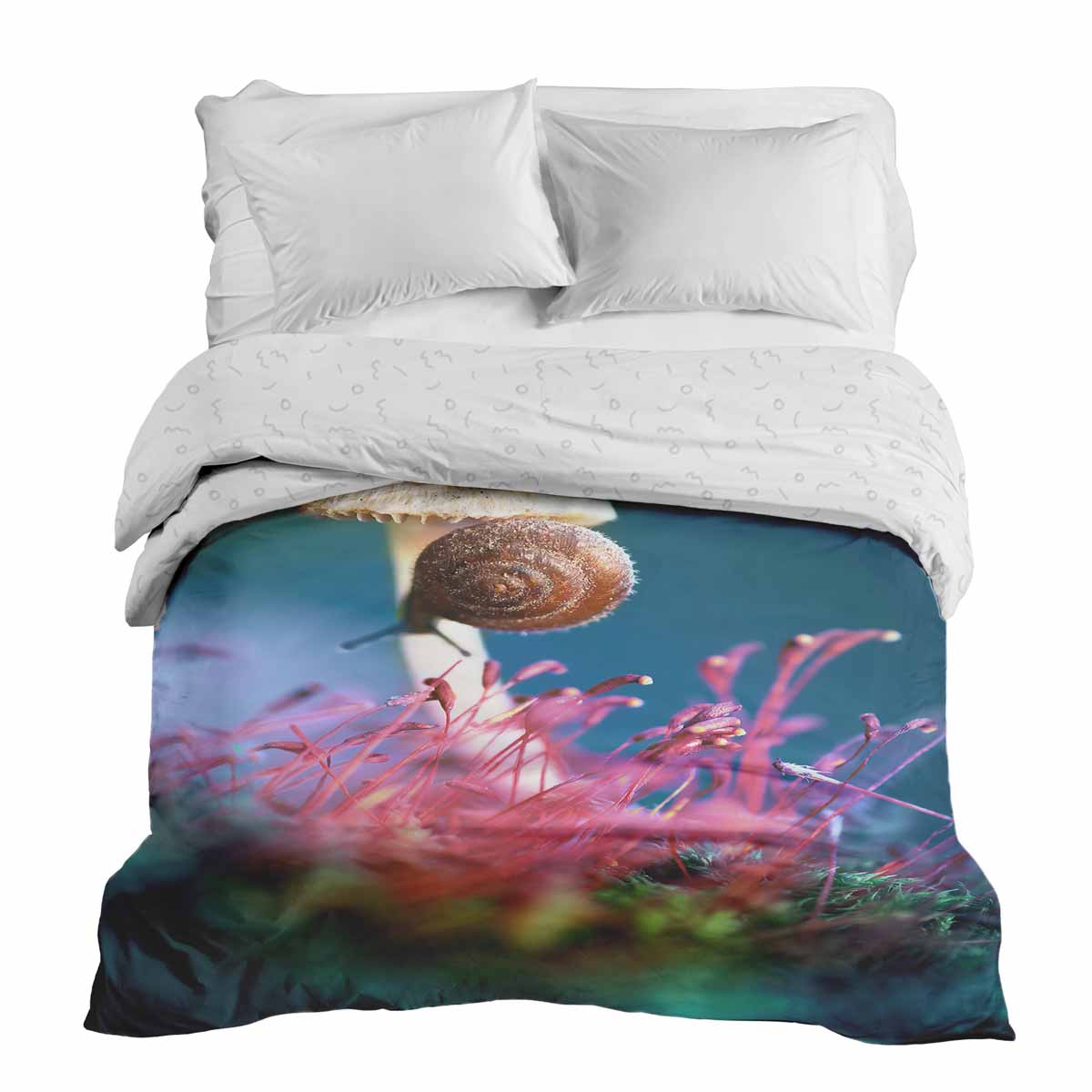 Coperta terapeutica originale - Rivestimento in cotone con fungo e lumaca