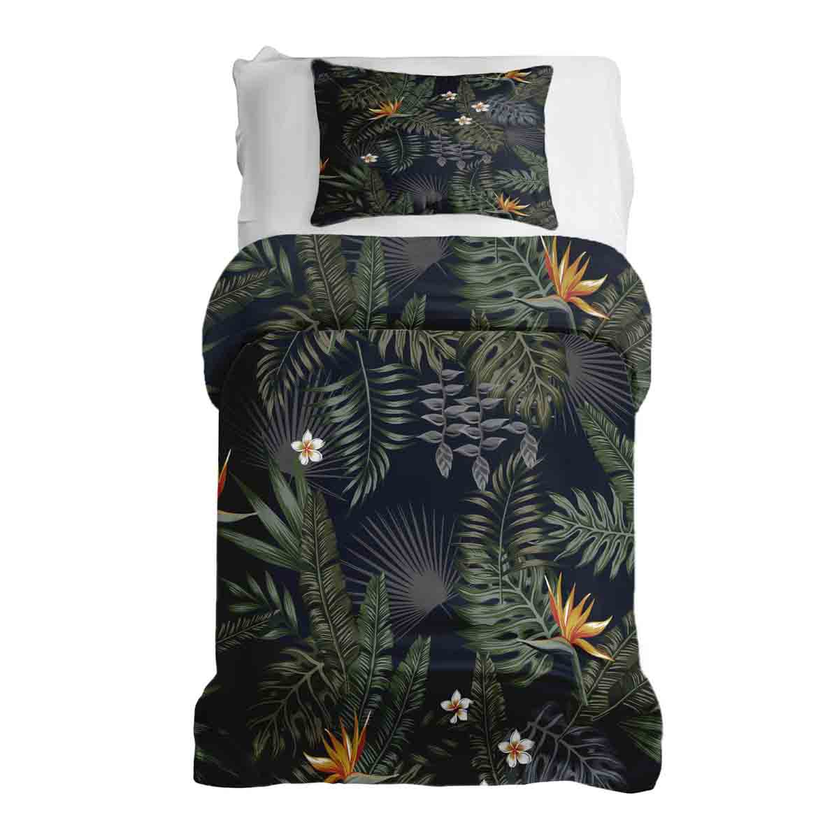 Set di biancheria da letto con coperta terapeutica Foresta pluviale