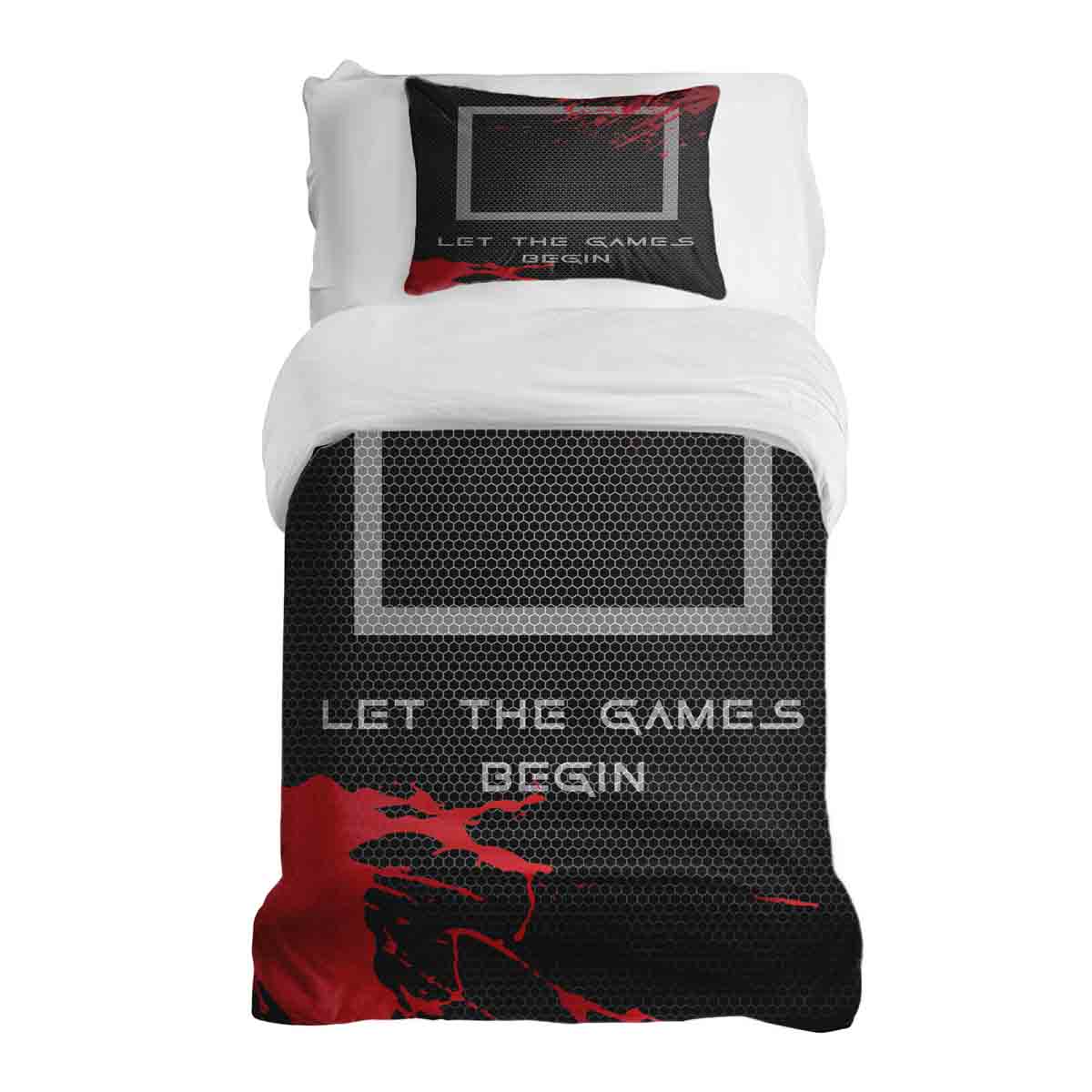 Set di biancheria da letto con coperta terapeutica nero Let's Play