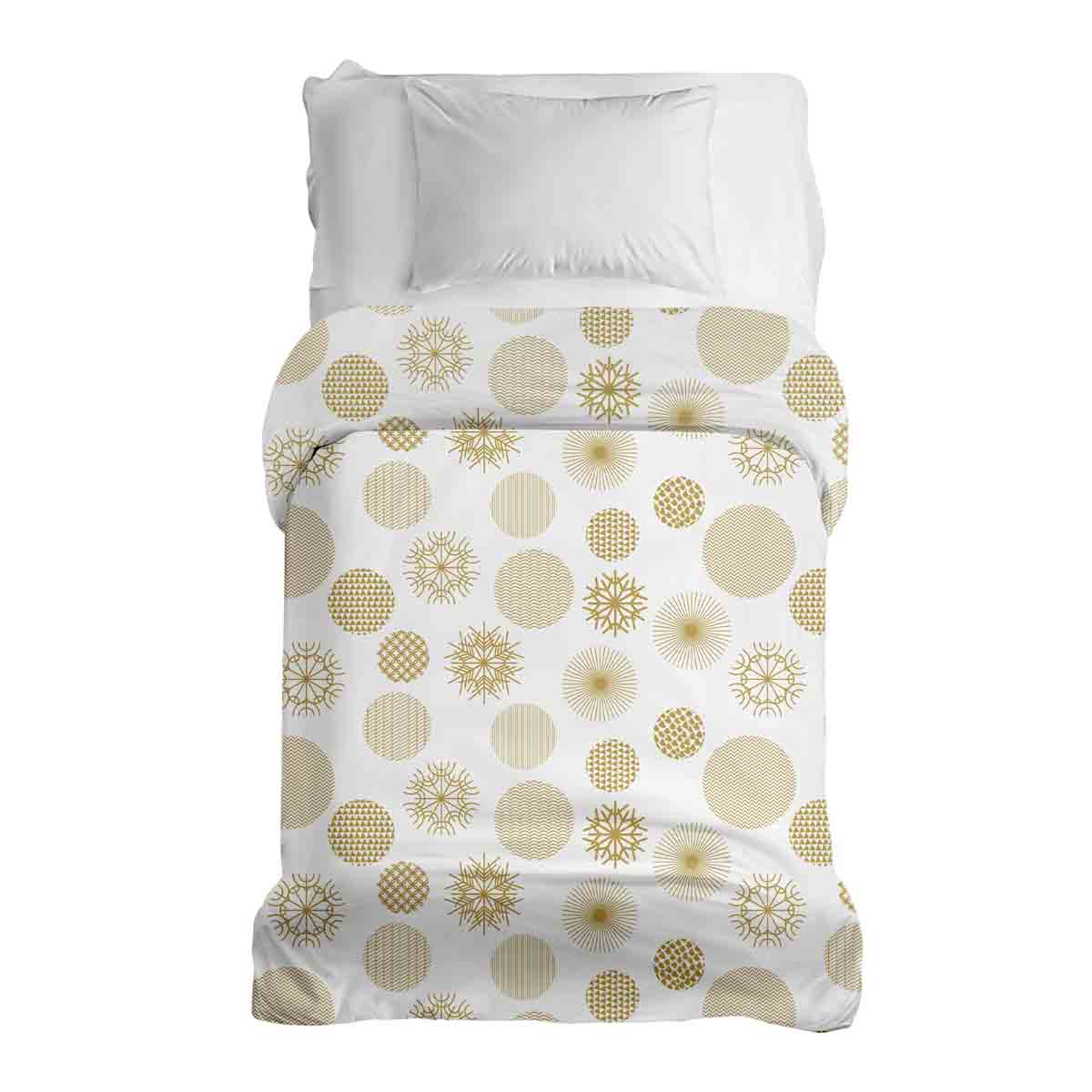 Coperta terapeutica originale - Rivestimento in cotone decorazioni natalizie dorate