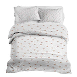 Set di biancheria da letto con coperta terapeutica bianca con cuoricini