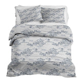 Set di biancheria da letto con coperta terapeutica grigia muro cinese