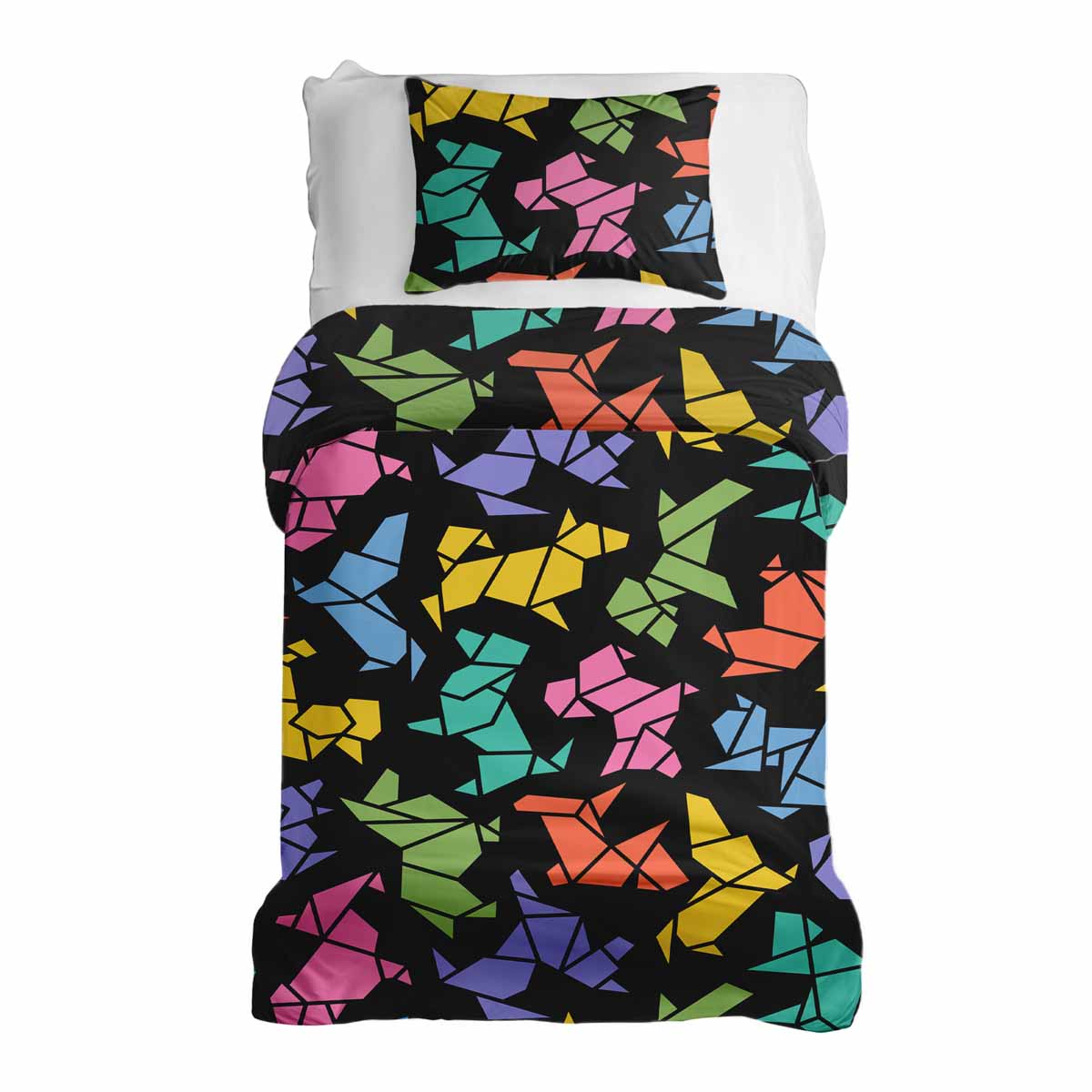 Set biancheria da letto con coperta terapeutica Origami cane