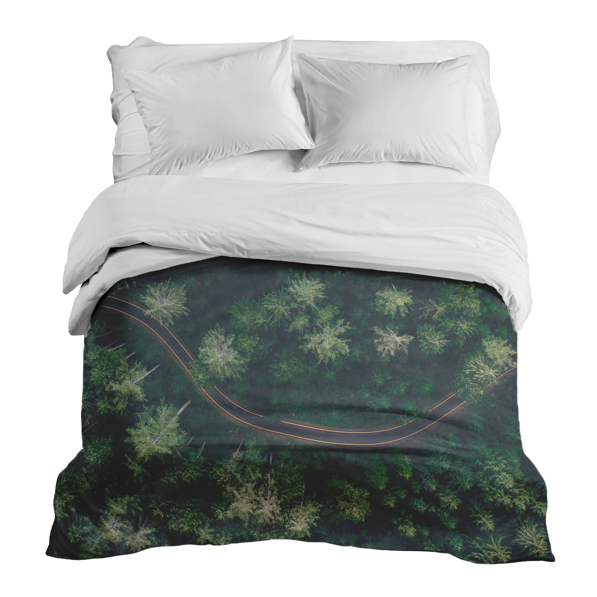 Coperta terapeutica originale - Rivestimento in cotone Strada nella foresta