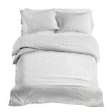 Set di biancheria da letto con coperta terapeutica bianca con motivo floreale