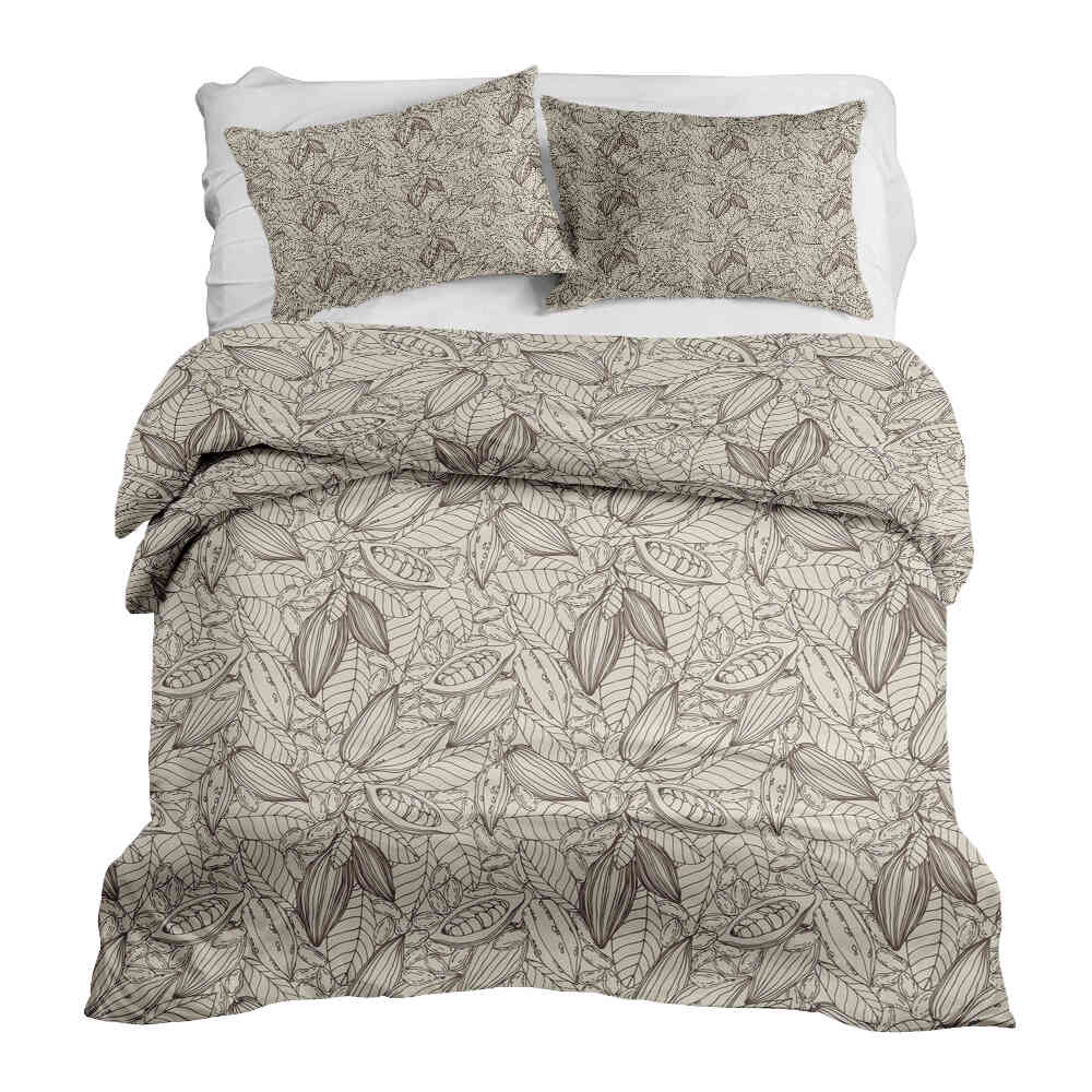 Set di biancheria da letto con coperta terapeutica pianta di cacao