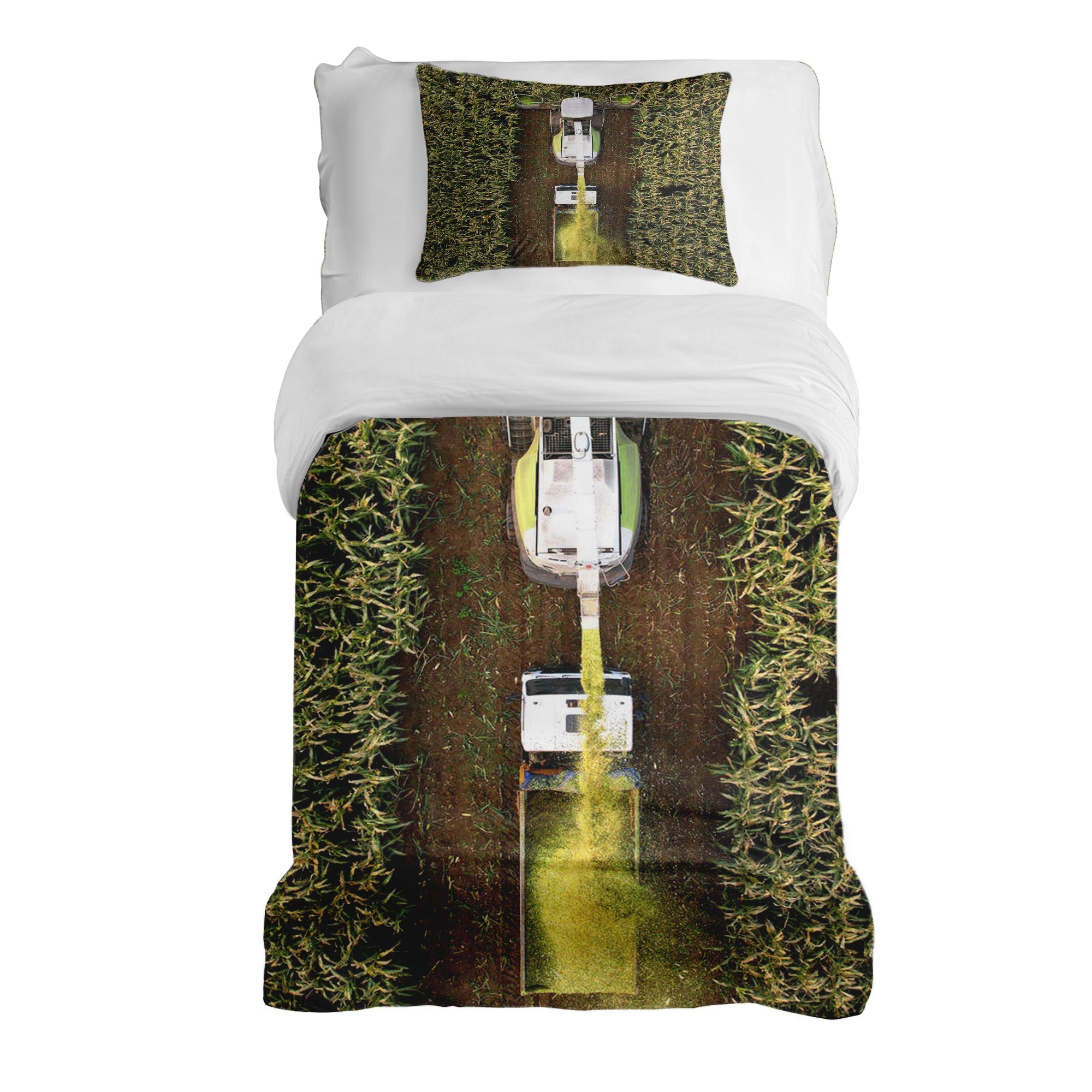 Set di biancheria da letto con coperta terapeutica Campo verde